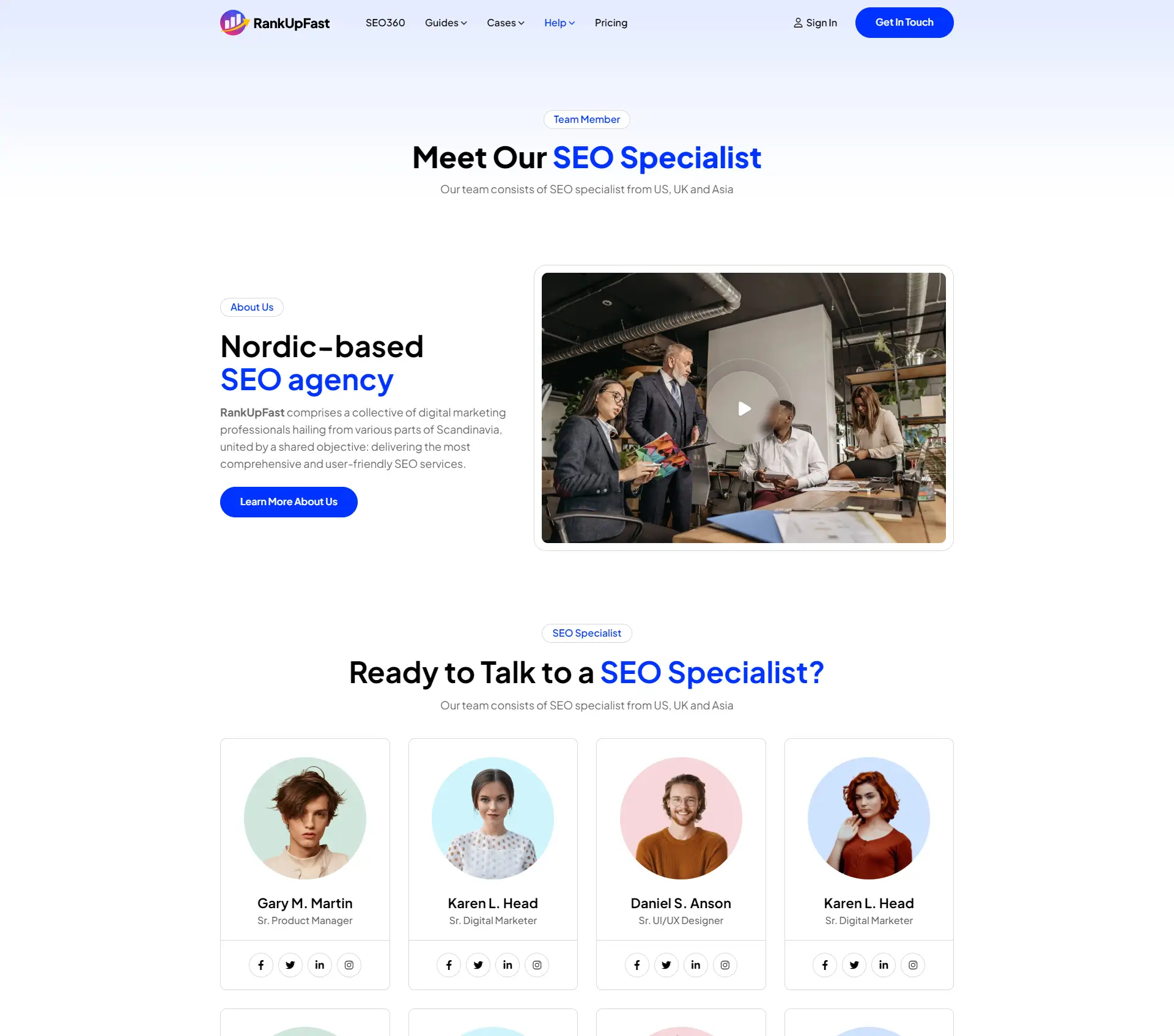 SEO Specialist Page